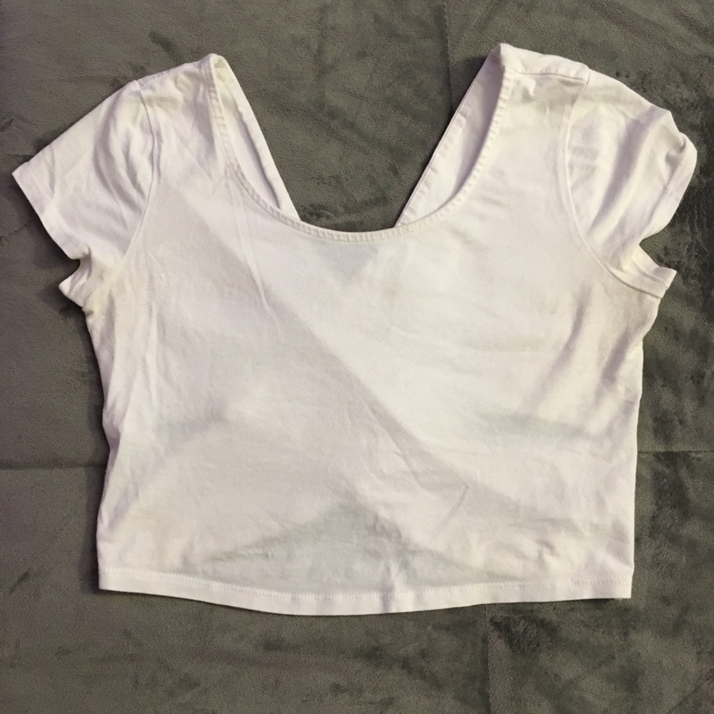 Tight White Crop Top Garage